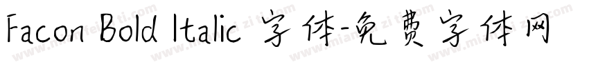 Facon Bold Italic 字体字体转换